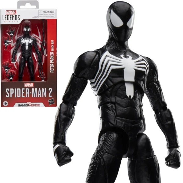 Spider-Man Marvel Legends Series Gamerverse Peter Parker Black Suit 6-Inch Action Figure