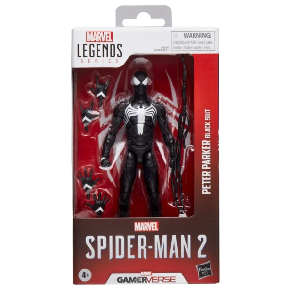 Spider-Man Marvel Legends Series Gamerverse Peter Parker Black Suit 6-Inch Action Figure - Image 5