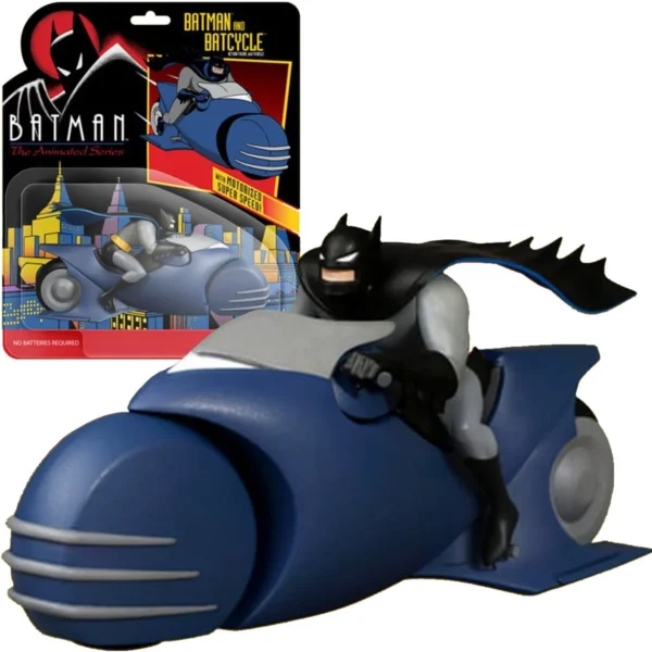 Batman: The Animated Series Batman and Batcycle 5 Point Figure Set