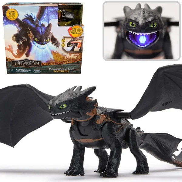 How to Train Your Dragon Toothless Ultimate Plasma Blast Light-Up Action Figure with Sound