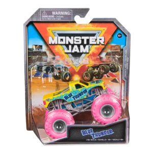 Monster Jam, Official Blue Thunder Monster Truck, Die-Cast Vehicle, 1:64 Scale