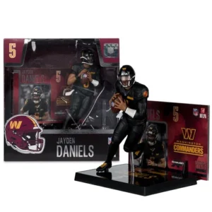 NFL SportsPicks 2025 Washington Commanders Jayden Daniels Alternate Black Uniform 7-Inch Posed Figure