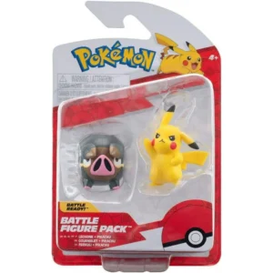 Pokemon Battle 2-Inch and 3-Inch Lechonk & Pikachu Action Figures