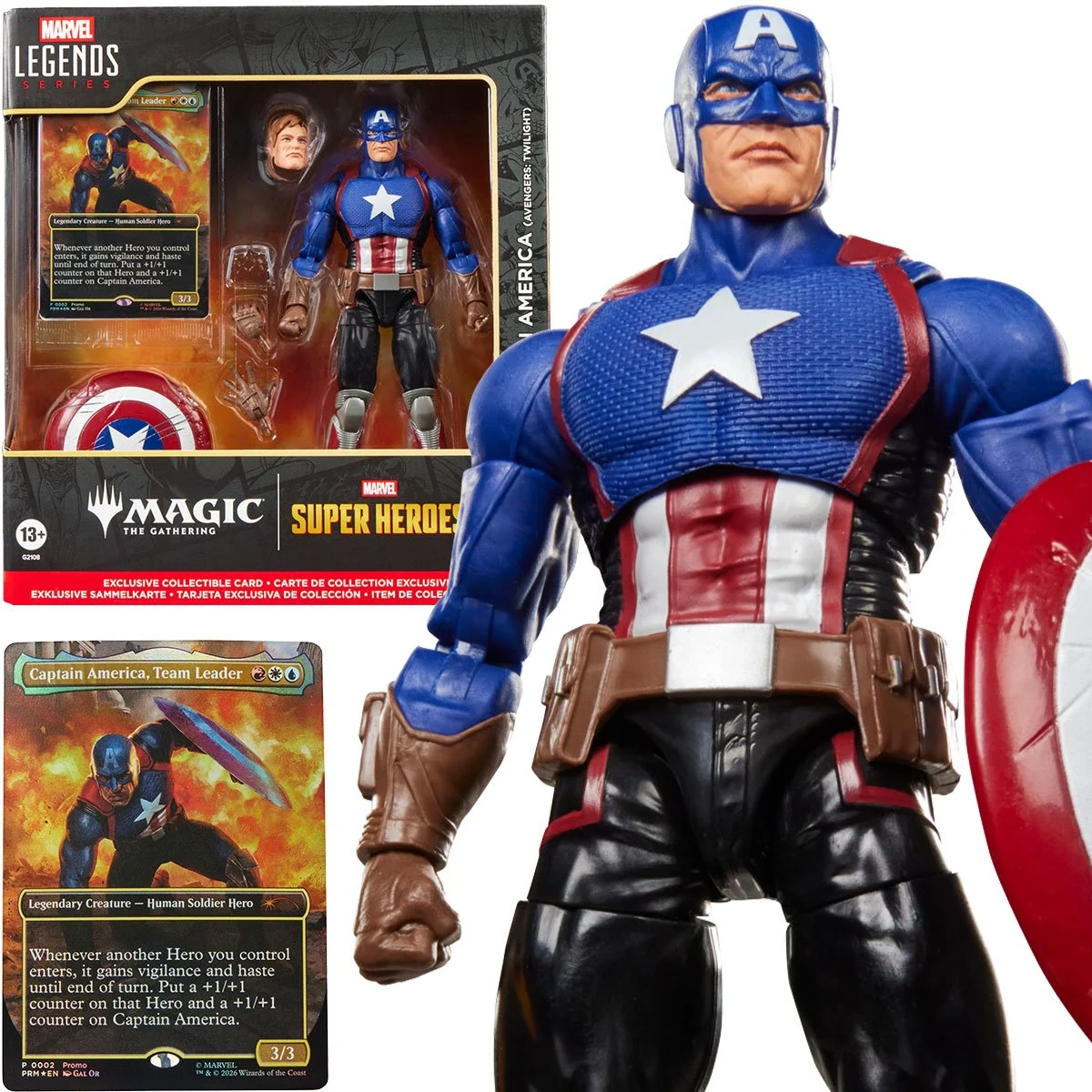 Marvel Super Heroes Magic: The Gathering Marvel Legends Series Captain America (Avengers: Twilight) 6-Inch Action Figure - Image 2