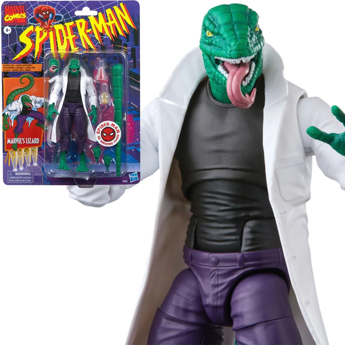 Spider-Man Retro Marvel Legends Lizard 6-Inch Action Figure