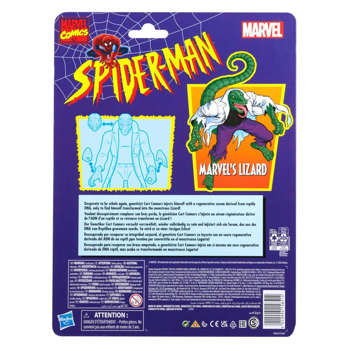 Spider-Man Retro Marvel Legends Lizard 6-Inch Action Figure - Image 8