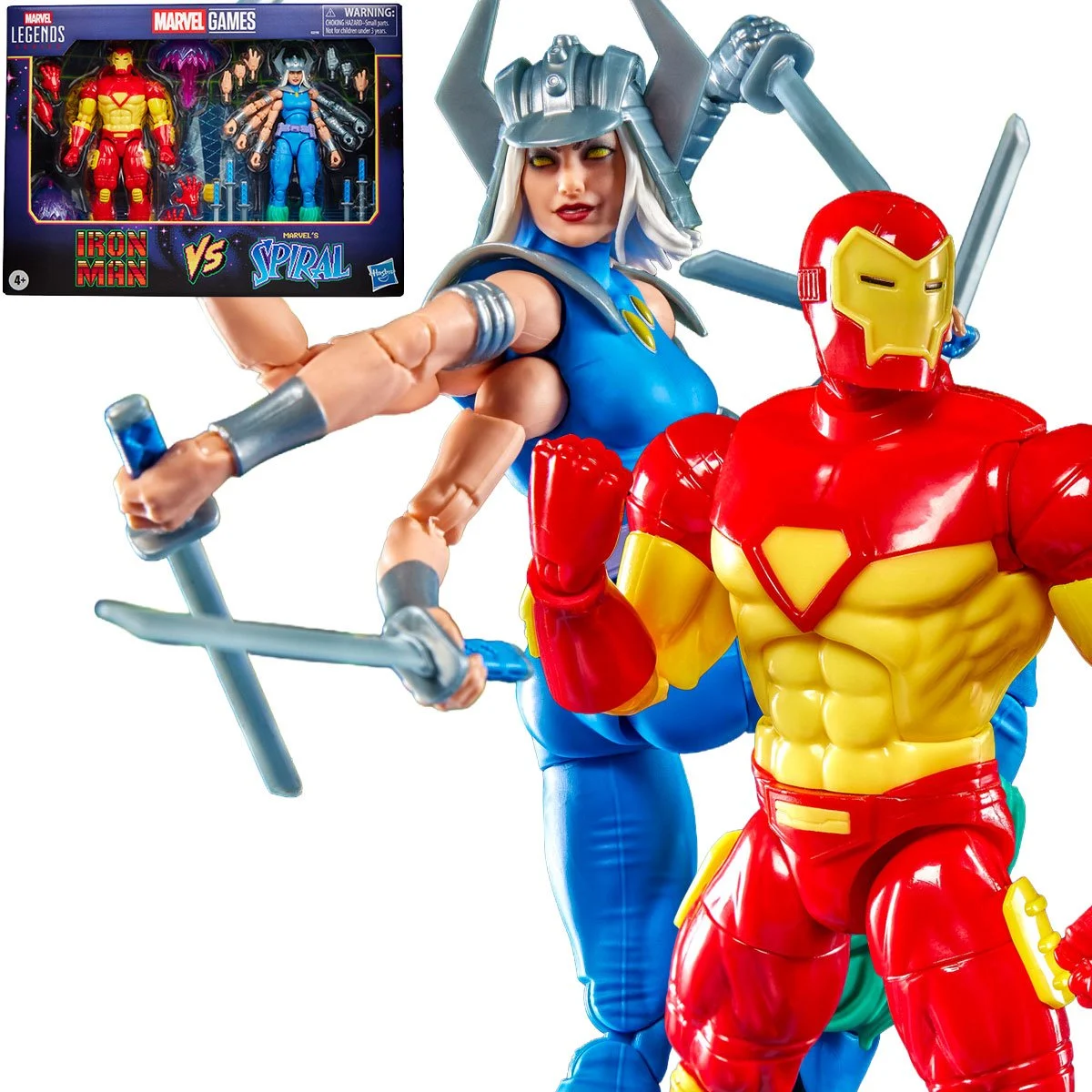 Marvel Legends Series Iron Man vs Spiral 6-Inch Action Figures