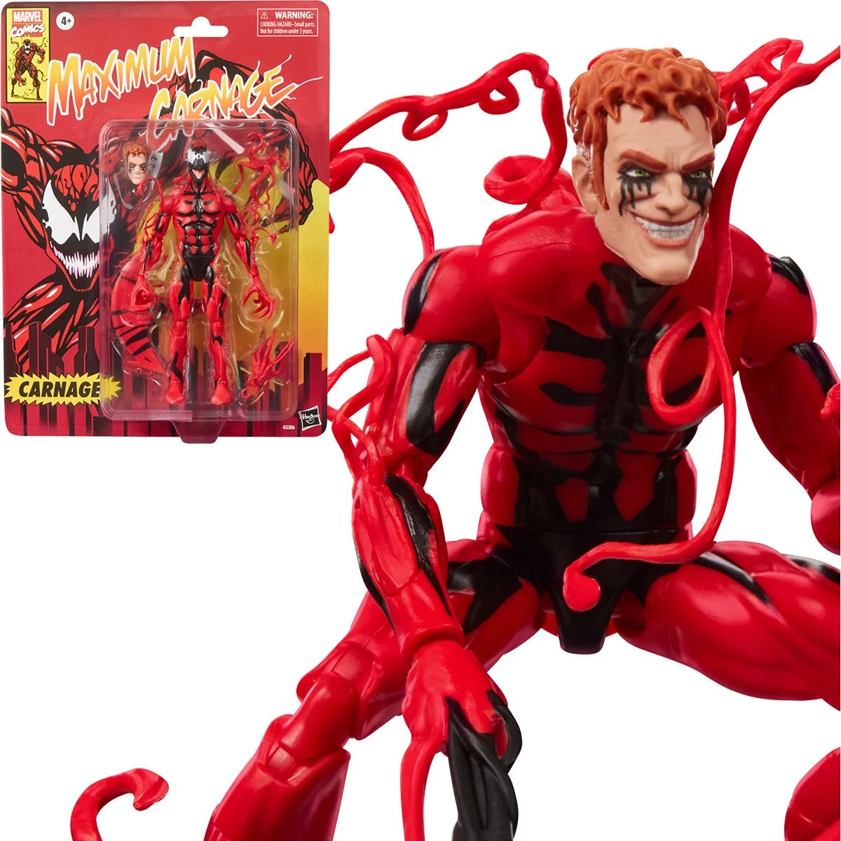 Spider-Man Maximum Carnage Marvel Legends Series Carnage Retro Cardback 6-Inch Action Figure