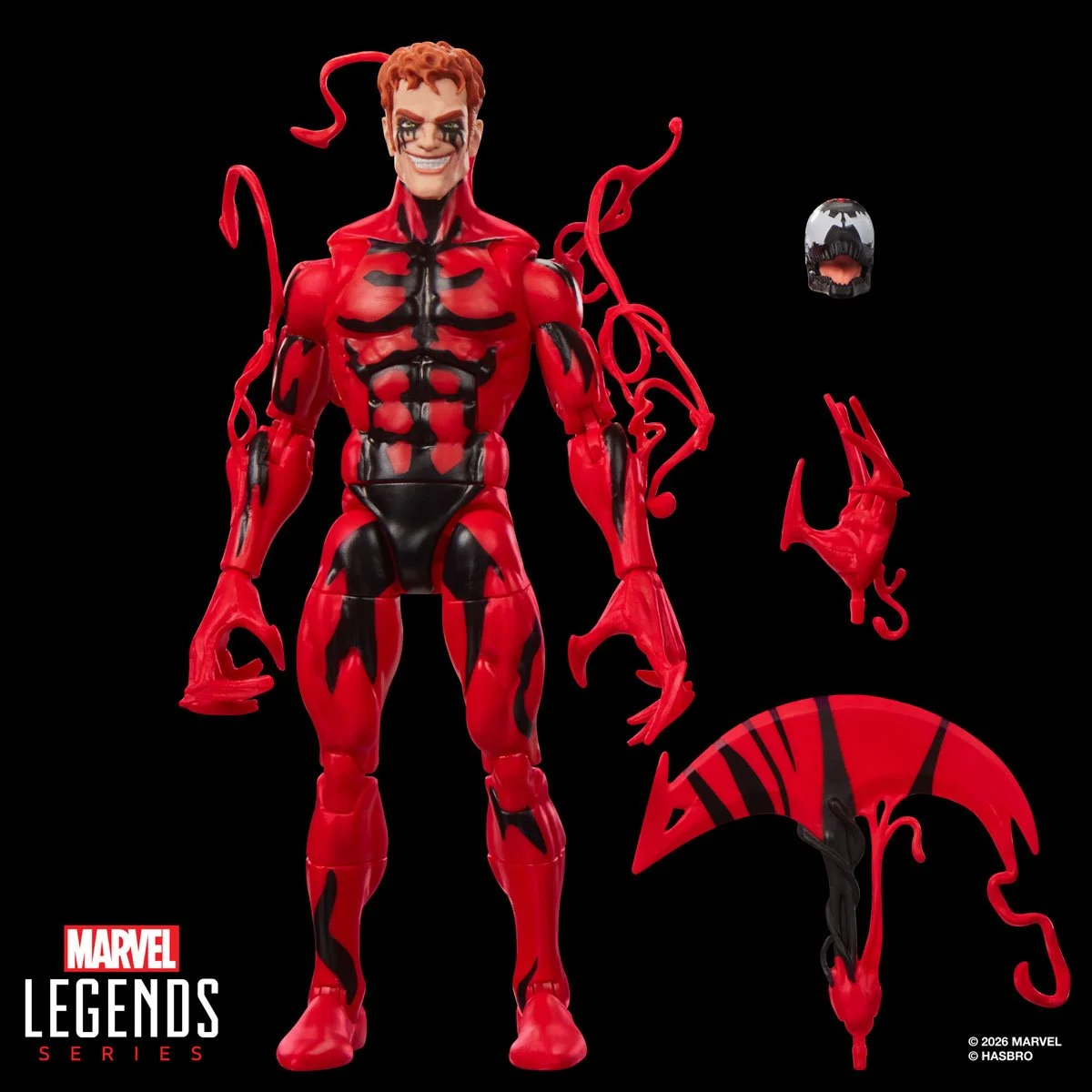 Spider-Man Maximum Carnage Marvel Legends Series Carnage Retro Cardback 6-Inch Action Figure - Image 2