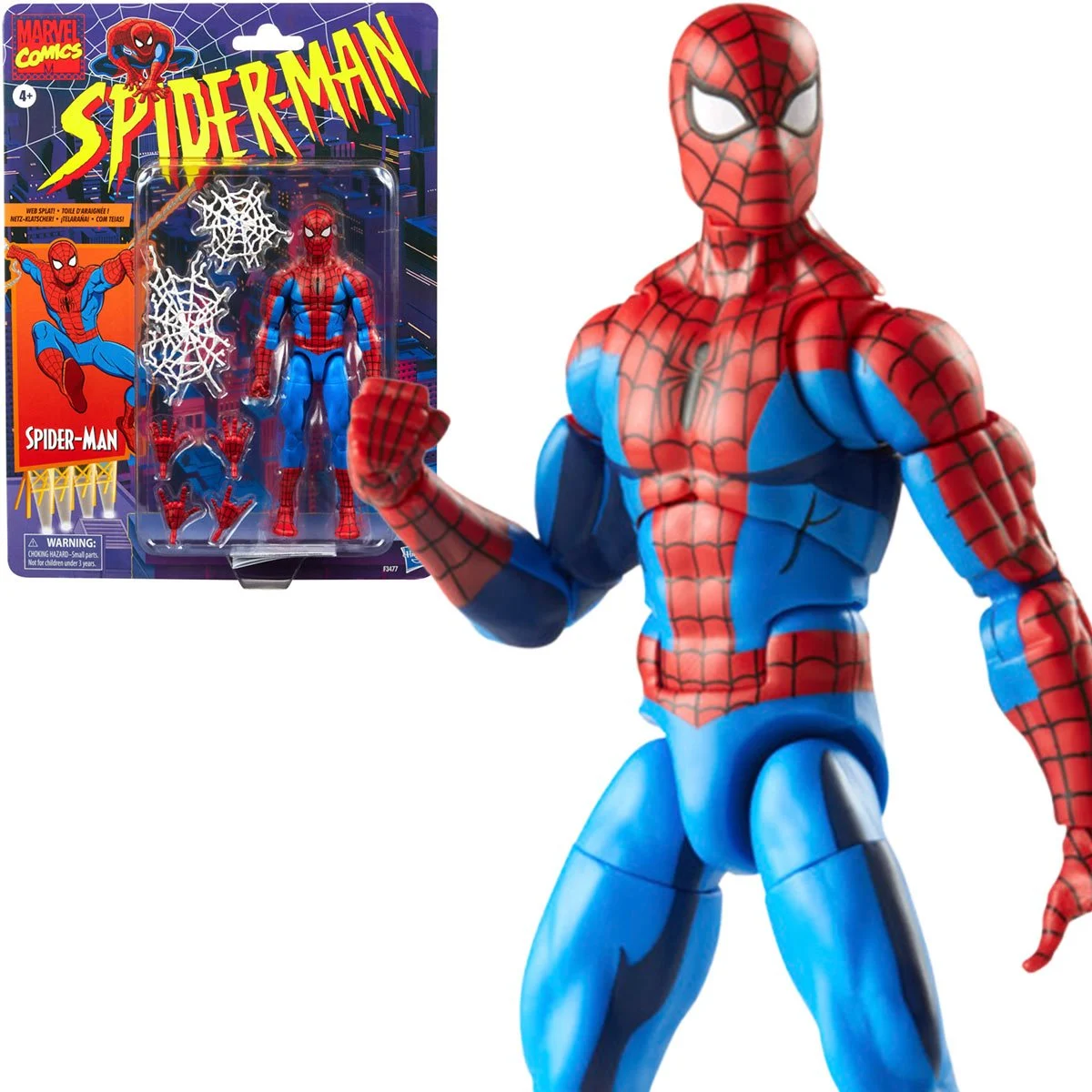 Spider-Man Retro Marvel Legends Cel Shaded Spider-Man 6-Inch Action Figure - Image 2
