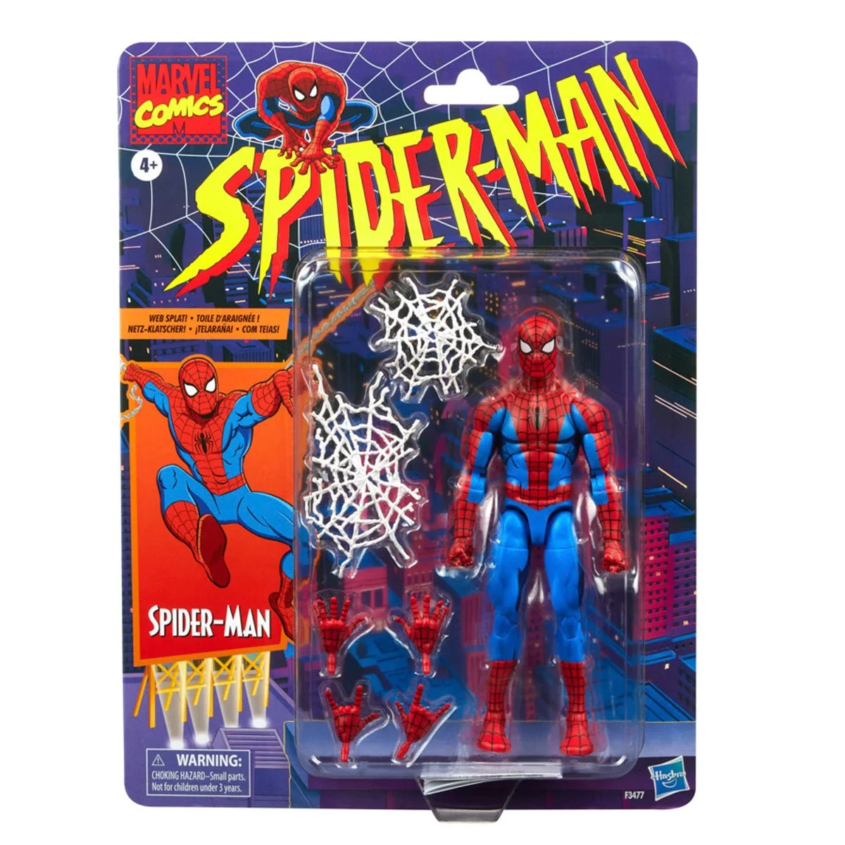 Spider-Man Retro Marvel Legends Cel Shaded Spider-Man 6-Inch Action Figure - Image 7