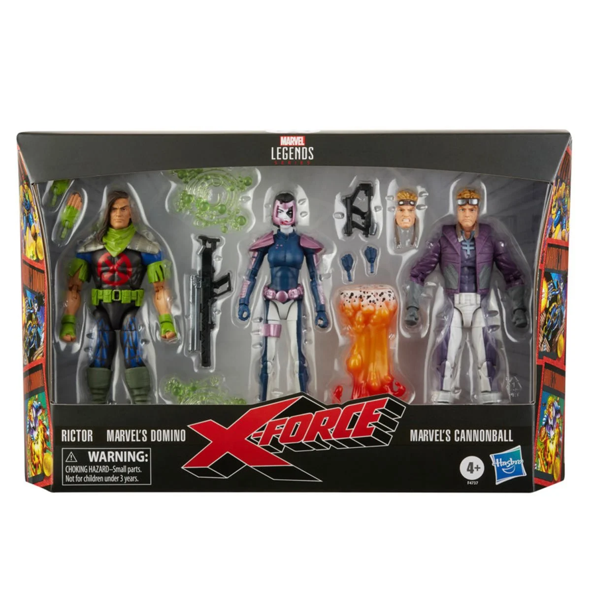 X-Force Marvel Legends Rictor, Domino, and Cannonball 6-Inch Action Figures 3-Pack - Image 14