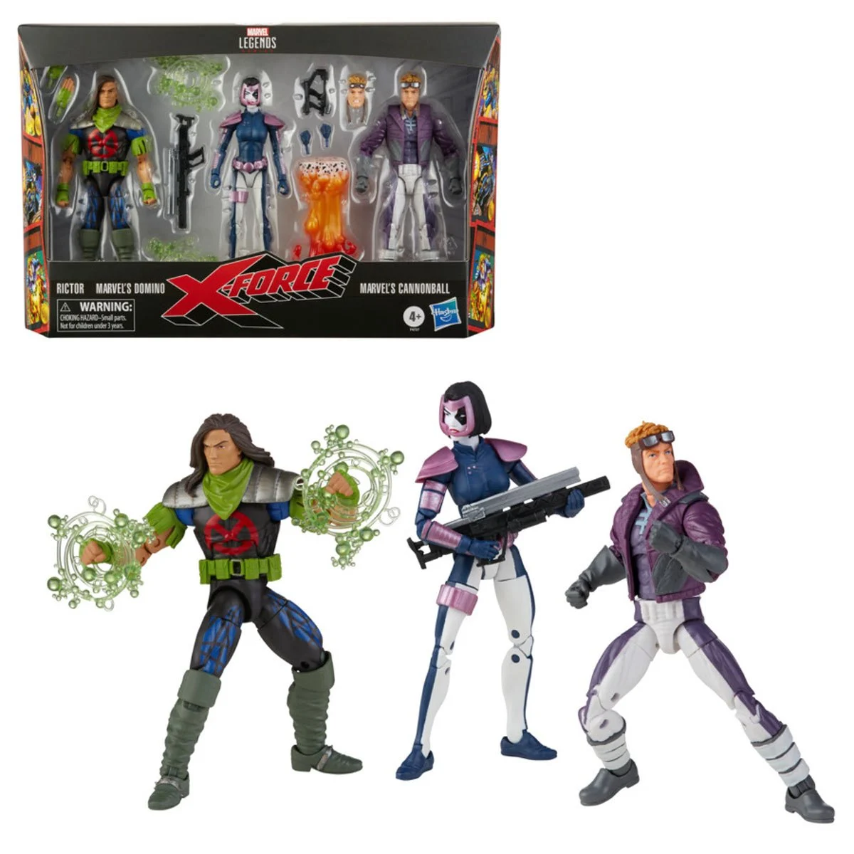 X-Force Marvel Legends Rictor, Domino, and Cannonball 6-Inch Action Figures 3-Pack - Image 13