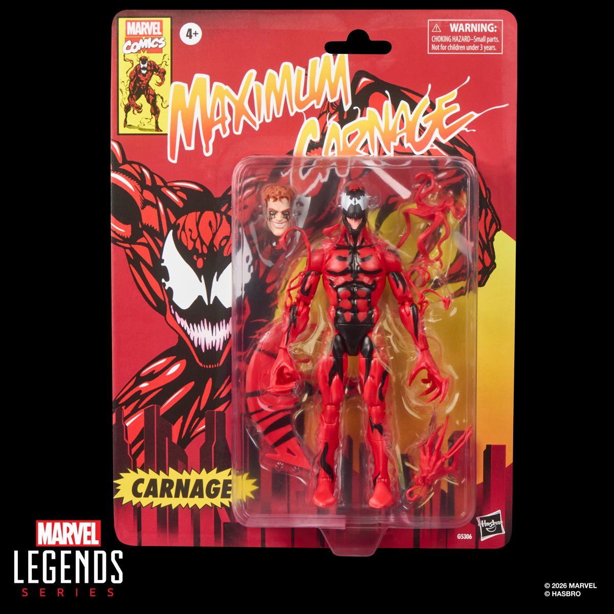 Spider-Man Maximum Carnage Marvel Legends Series Carnage Retro Cardback 6-Inch Action Figure - Image 9