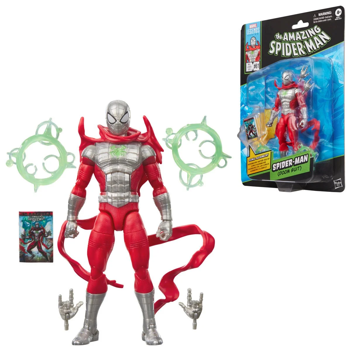 Marvel Legends Series Comics-Inspired Spider-Man (Doom Suit) 6-Inch Action Figure - Image 10
